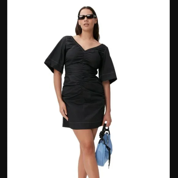 mini belted shirt dress Zimmermann Stripe Tuck Belted Mini Shirt Dress